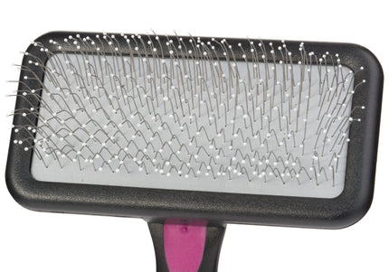 KW Smart Soft Knobbly Card Brush – Medium, Gentle Poodle Brush with Secure Pins
