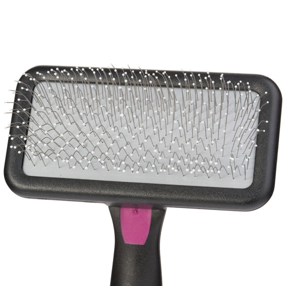 KW Smart Soft Knobbly Card Brush – Medium, Gentle Poodle Brush with Secure Pins