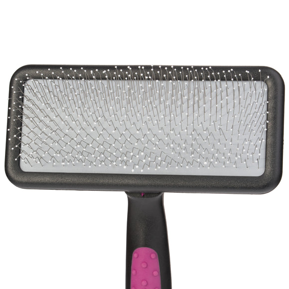 KW Smart Soft Knobbly Card Brush Large – Gentle Poodle Brush with Secure Pins, Ergonomic Grip