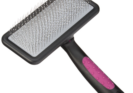 KW Smart Soft Knobbly Card Brush Large – Gentle Poodle Brush with Secure Pins, Ergonomic Grip