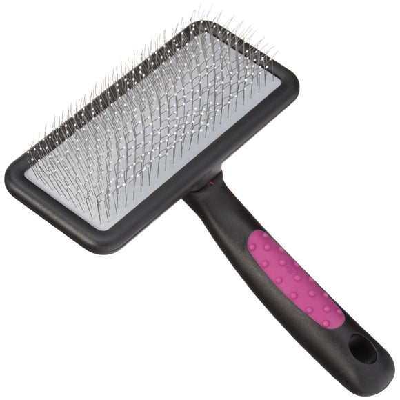 KW Smart Soft Knobbly Card Brush Large – Gentle Poodle Brush with Secure Pins, Ergonomic Grip