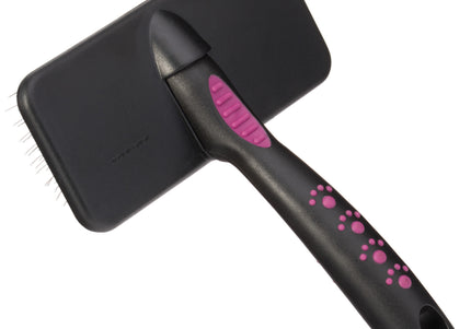 KW Smart Soft Knobbly Card Brush Large – Gentle Poodle Brush with Secure Pins, Ergonomic Grip
