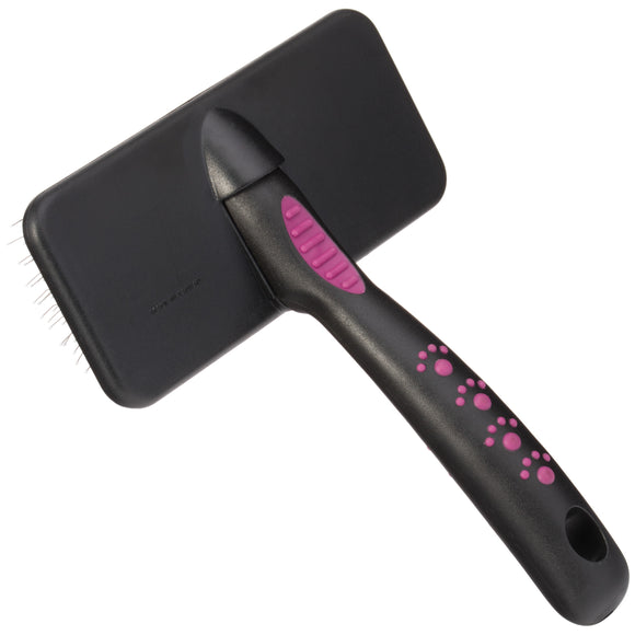KW Smart Soft Knobbly Card Brush Large – Gentle Poodle Brush with Secure Pins, Ergonomic Grip