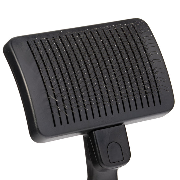 KW Smart Self-Cleaning Card Brush Small – Ergonomic Slicker with Easy Hair Release