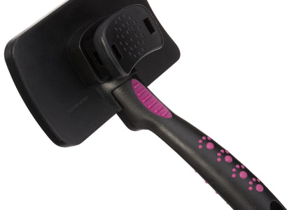 KW Smart Self-Cleaning Card Brush Medium – Ergonomic Slicker with Easy Hair Release
