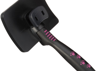 KW Smart Self-Cleaning Slicker Brush Large – Ergonomic Poodle Brush with Easy Hair Release