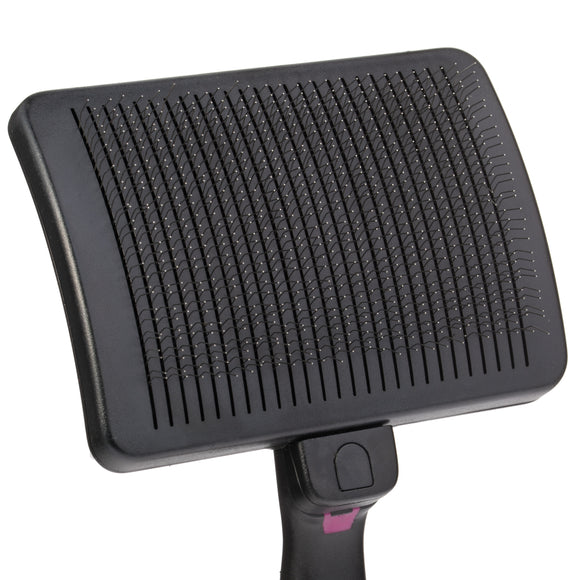 KW Smart Self-Cleaning Slicker Brush Large – Ergonomic Poodle Brush with Easy Hair Release