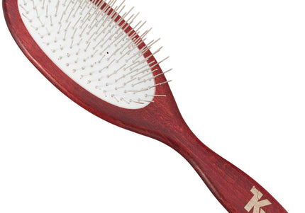 KW Extra Soft Pin Brush Large – Gentle Metal Pin Grooming Brush, Comfortable Grip