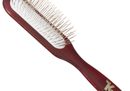 KW Soft Oblong Pin Brush – Gentle Long Metal Pins for Tangle-Free Grooming