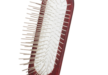 KW Soft Oblong Pin Brush – Gentle Long Metal Pins for Tangle-Free Grooming