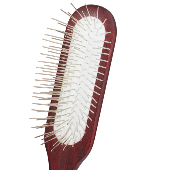 KW Soft Oblong Pin Brush – Gentle Long Metal Pins for Tangle-Free Grooming