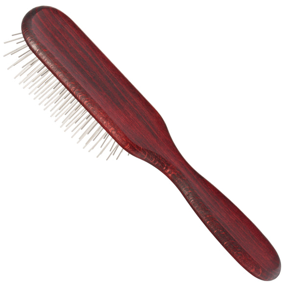 KW Soft Oblong Pin Brush – Gentle Long Metal Pins for Tangle-Free Grooming