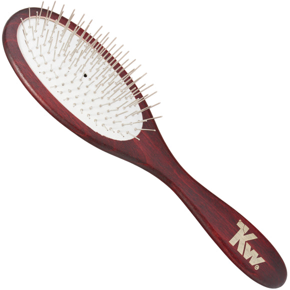 KW Pin Brush Extra Soft Medium – Gentle Metal Pin Grooming Brush, Soft Cushion Design
