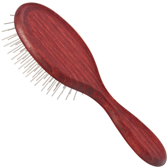 KW Pin Brush – Soft Medium Metal Pins, Gentle Detangling and Coat Care