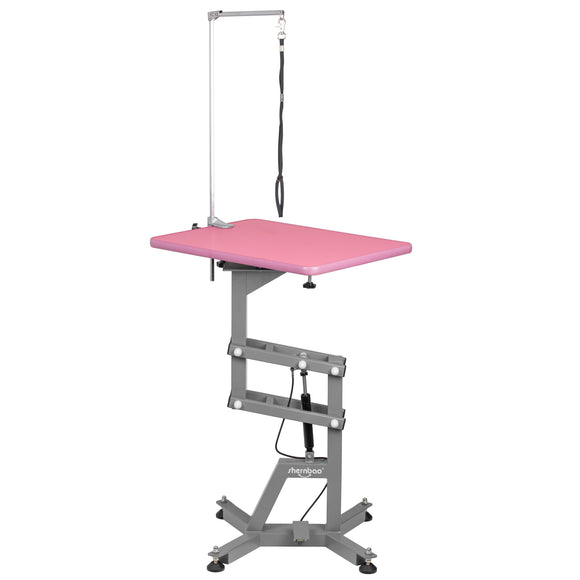Shernbao Air Lifting Grooming Table 60x45cm – Pneumatic Lift, Black Non-Slip Surface
