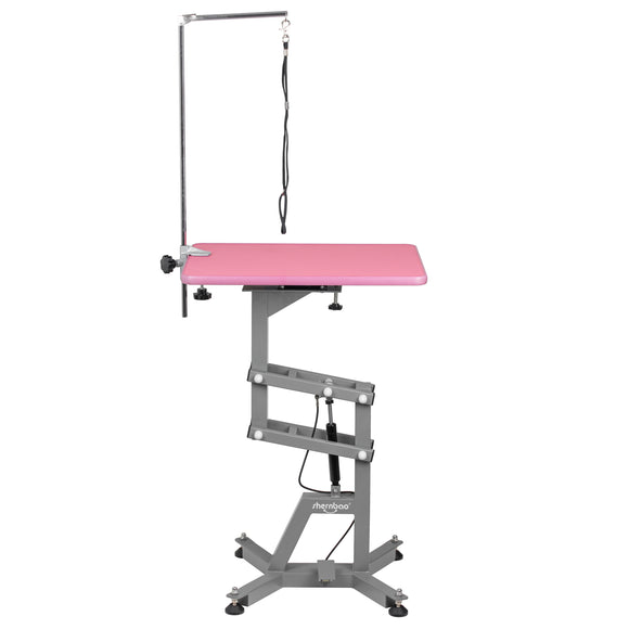 Shernbao Air Lifting Grooming Table 60x45cm – Pneumatic Lift, Black Non-Slip Surface