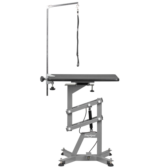 Shernbao Air Lifting Grooming Table 60x45cm – Pneumatic Lift, Black Non-Slip Surface