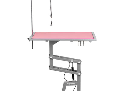 Shernbao Air Lifting Grooming Table – Pneumatic Lift, 80x53cm, Pink Non-Slip Top