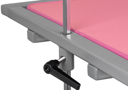 Shernbao Air Lifting Grooming Table – Pneumatic Lift, 80x53cm, Pink Non-Slip Top