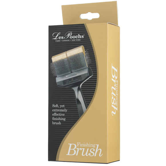 Les Poochs Gold Finishing Brush 9cm – Soft Flexible Bristles, Premium Coat Smoother