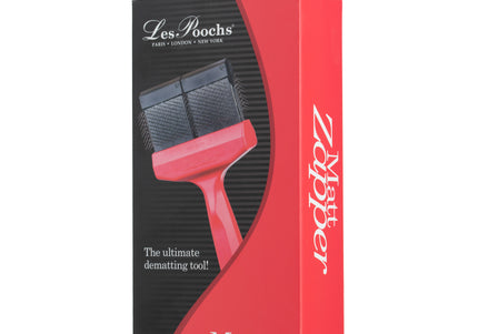 Les Poochs Red Mat Zapper 9cm – Original Flexible Dog Brush, Extra Hard Bristles for Mats