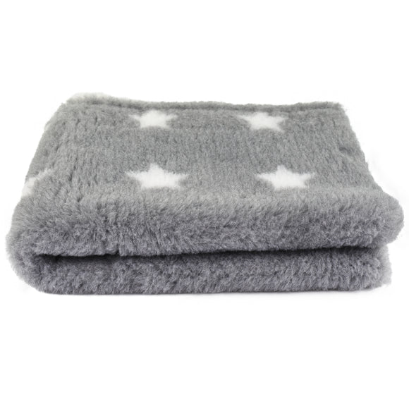Blovi DryBed A+ Anti-Slip Grooming Bed – Gray with White Stars, 150x100cm, Durable Comfort