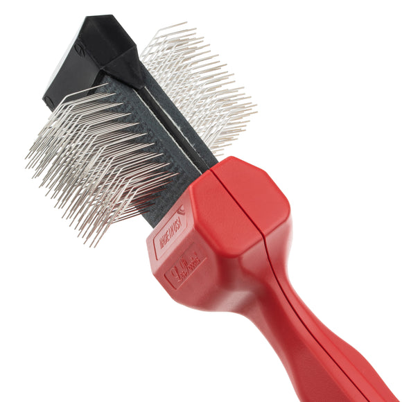 Les Poochs Red Mat Zapper 4.5cm – Original Flexible Brush, Extra Hard Pins for Tough Mats