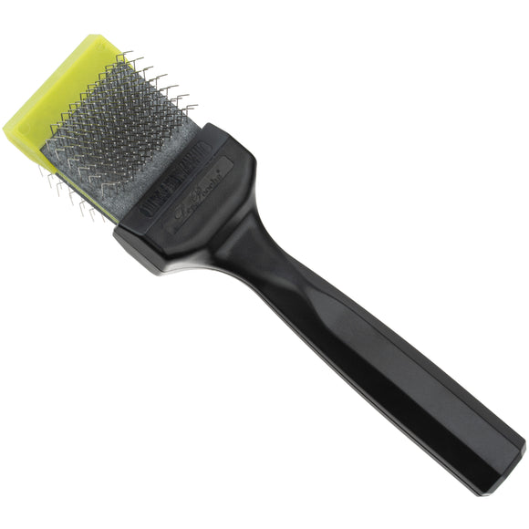 Les Poochs Green Medium Pro Brush 4.5cm – Original Flexible Grooming Brush, Medium Soft Bristles