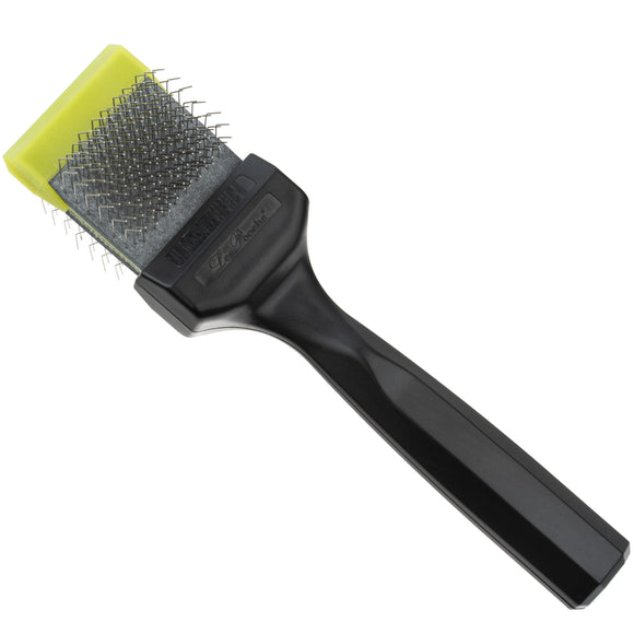 Les Poochs Green Medium Pro Brush 4.5cm – Original Flexible Grooming Brush, Medium Soft Bristles