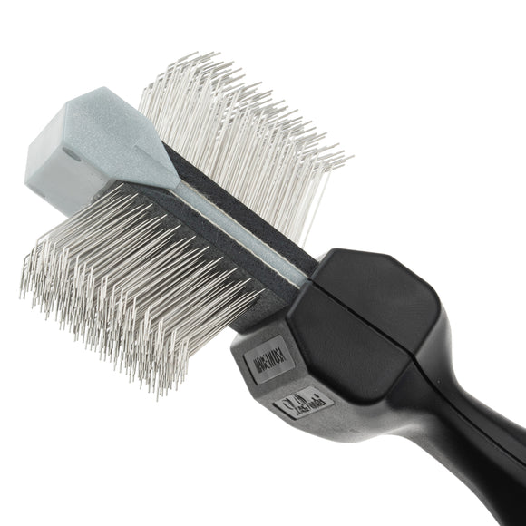 Les Poochs Silver Finishing Brush 4.5cm – Hard Flexible Bristles, Smooth Coat Results