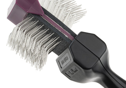 Les Poochs Purple Hard Pro Brush 4.5cm – Original Flexible Head, Hard Bristles