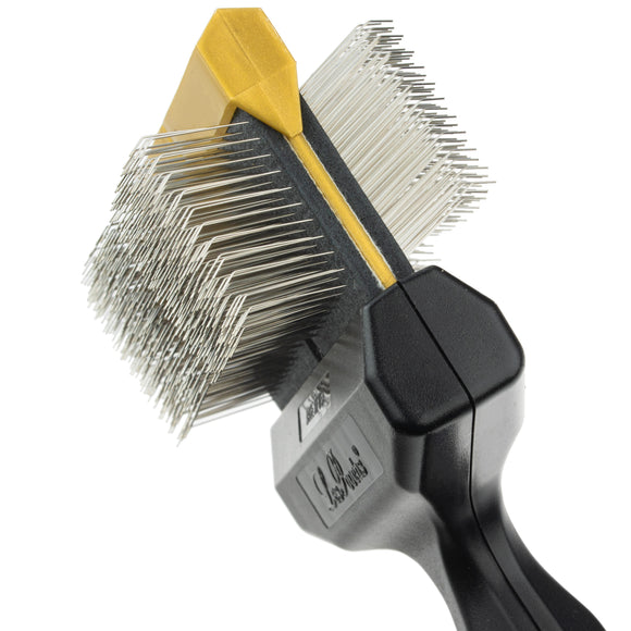 Les Poochs Gold Finishing Brush 9cm – Soft Flexible Bristles, Premium Coat Smoother