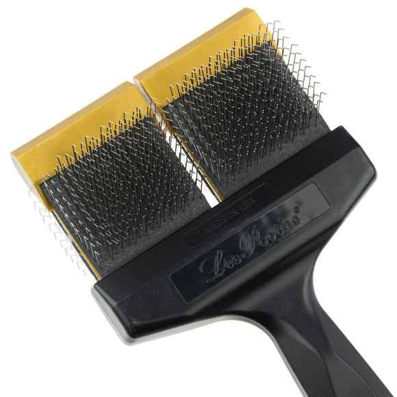 Les Poochs Gold Finishing Brush 9cm – Soft Flexible Bristles, Premium Coat Smoother