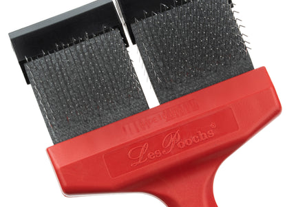 Les Poochs Red Mat Zapper 9cm – Original Flexible Dog Brush, Extra Hard Bristles for Mats