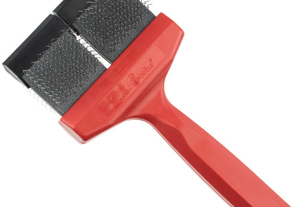 Les Poochs Red Mat Zapper 9cm – Original Flexible Dog Brush, Extra Hard Bristles for Mats