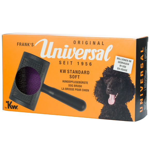 KW Oscar Frank Standard Soft Slicker Brush – Medium Size, Gentle Bristles for Fine Coats