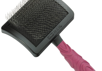 KW Smart X-Long Slicker Brush Large – Extra Long Pins, Ergonomic Design for Thick Coats