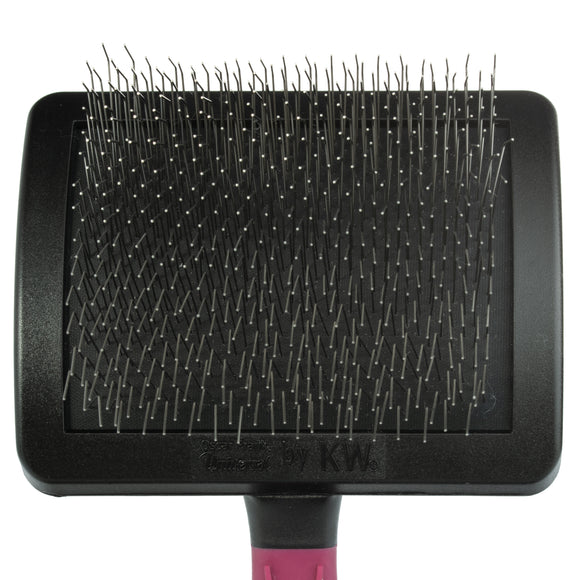 KW Smart X-Long Slicker Brush Large – Extra Long Pins, Ergonomic Design for Thick Coats
