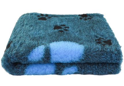 Blovi DryBed A+ Non-Slip Grooming Bed – Sea Green with Black Paw, 150x150cm