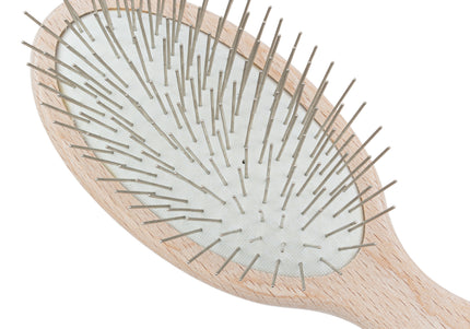 Chris Christensen Oval Pin Brush 27mm – Lightweight Natural Beech Wood, Professional Quality