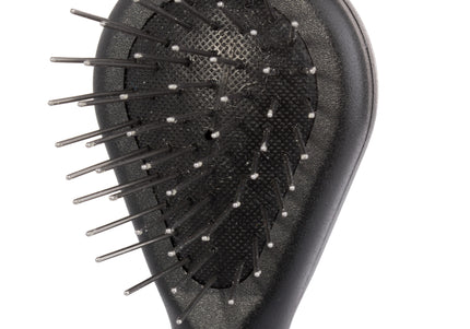KW Smart Mini 2-Sided Brush – Compact Double-Sided Metal Pin and Nylon Bristles, Gentle Detangling