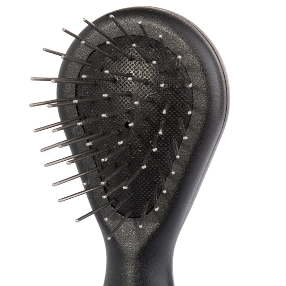 KW Smart Mini 2-Sided Brush – Compact Double-Sided Metal Pin and Nylon Bristles, Gentle Detangling