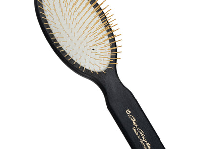 Chris Christensen Oval Gold Pin Brush 20mm – Elegant Gold-Plated Pins, Smooth Detangling for Silky Coats