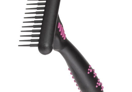 KW Smart Curry Comb Narrow – Precision Cross-Comb with 13 Teeth, Tangle-Removing Design