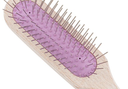 Chris Christensen Brezzy Oblong Brush 22mm – High-Quality Wooden Handle, Metal Pins, Purple