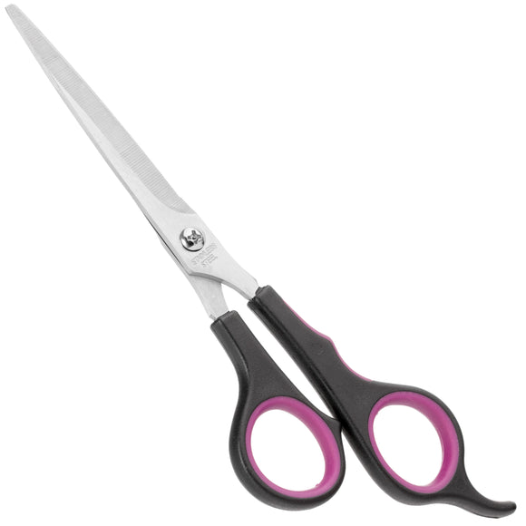 KW Smart Scissors 6.5 Inch – Straight Stainless Steel Grooming Shears, Ergonomic Grip