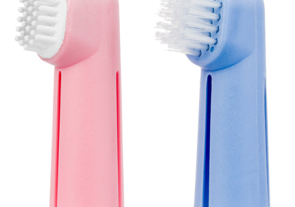 KW Smart Finger Toothbrush Set – Dual Silicone Brushes, Ergonomic Design for Easy Dental Cleaning