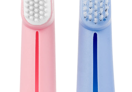 KW Smart Finger Toothbrush Set – Dual Silicone Brushes, Ergonomic Design for Easy Dental Cleaning