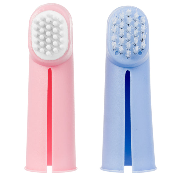 KW Smart Finger Toothbrush Set – Dual Silicone Brushes, Ergonomic Design for Easy Dental Cleaning