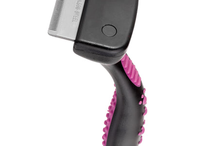 KW Smart Shedder Fine Narrow – Precision Stainless Steel Deshedding Tool, Compact for Short Coats